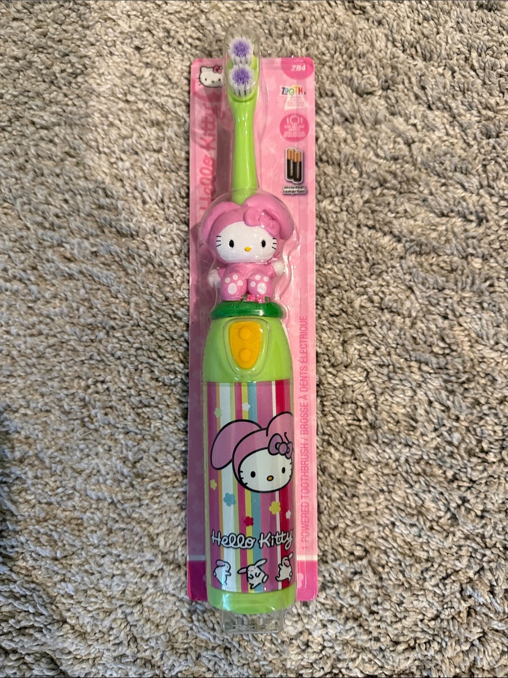 Hello Kitty Pink & Green Electric Kids Toothbrush